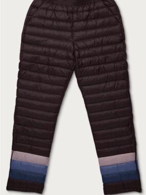 Cotopaxi Fuego Down Pants women’s XL - coffee stripe NWT